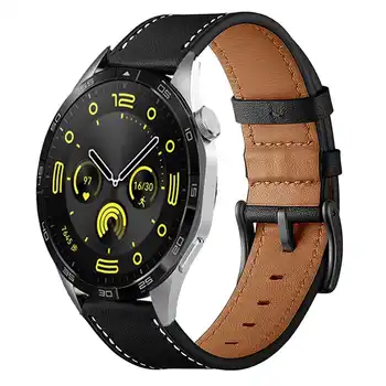 Кожена Гривна За Huawei Watch GT 4 2 3 Pro 46 мм Лента за Аксесоари Каишка За Часовник Honor Watch GS Pro 3 3i Подмяна на Correa