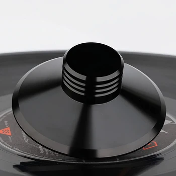 Hi-Fi нещо черно/покрит с родий, Плоча за запис на тегло LP Стабилизатор на диск въртяща се маса, винил скоба
