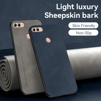 Луксозен оригинален силиконов калъф за телефон от овча кожа за Huawei Y9 2018 2019 enjoy 8 9 Плюс, устойчив на удари бронята