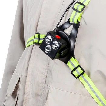 Отразяваща Gallus за къмпинг Непромокаеми ходови светлини за спортове на открито, нощен фенерче, USB гърдите лампа сигнална лампа
