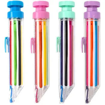 Цветни Моливи Химикалки 8 В 1 подлежат на Възстановяване Цветни Моливи Прозрачен Бъчва двигателят е с мазителна Пастели, Цветни Моливи Изкуството на Рисуване на Графити дръжки