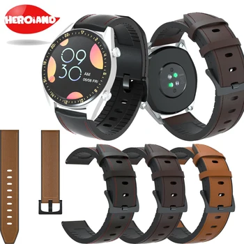 модерен каишка за часовника 22 мм от кожа + силикон за huawei watch GT/GT band 2 за Samsung Galaxy 46 мм/gear S3 директна доставка на гривни
