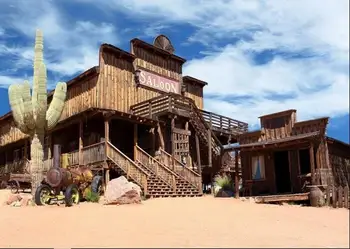 Стара салун Бар пъб Фонове за ковбойского градче в пустинята на Дивия Запад фонове, за снимки партита
