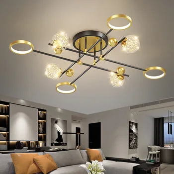 Лампа за дневна 2021 нов стил, модерен минималистичен светлина, луксозни плафониери в скандинавски стил за главната спалня, led осветление в помещението