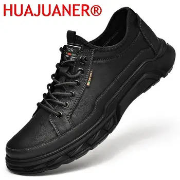 Мъжки ежедневни обувки от естествена кожа, мъжки маркови маратонки ръчно изработени, висококачествени обувки за почивка, Тенденция пролет-есен мъжки обувки
