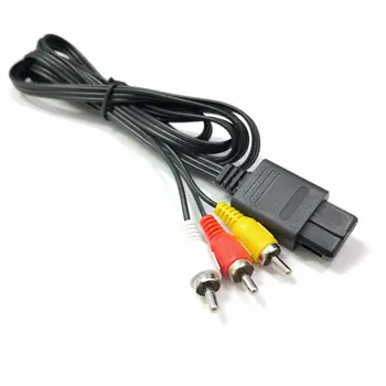 Водещ цифров кабел Аксесоар за игра куба Gamecube Конзола AV кабел към аудиокабелю RCA Видеокабель Стерео Аудио Видео кабел