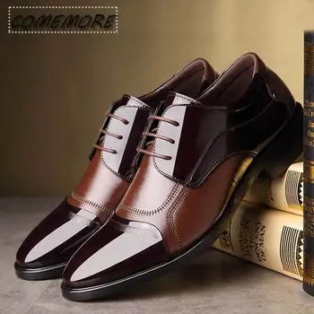 Бизнес Луксозни Оксфордские обувки, Мъжки Дишащи Кожени обувки, Гумени вечерни рокли, Ежедневни обувки, Мъжки офис вечерни сватбени обувки 2023