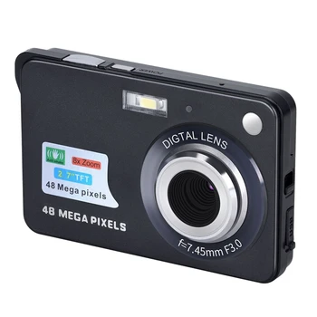 Дигитална камера с HD-дисплей, камера със защита от уплаха, 2,7-инчов мини камера
