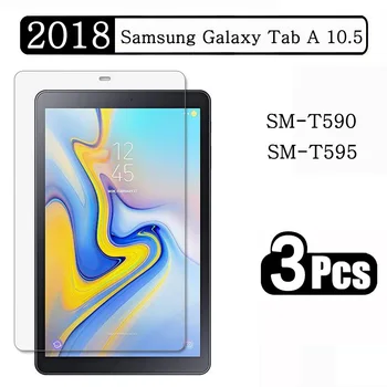 [3 опаковки] от Закалено Стъкло За Samsung Galaxy Tab A 10.5 2018 SM-T590 SM-T595 Защитно фолио е с пълно покритие на екрана