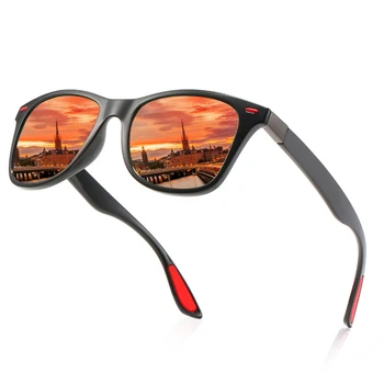 Модни Ослепляющие Цветни Класически Полярископические очила за бягане мотор, риболов, пътуване, Нови поляризирани слънчеви очила за мъже и жени