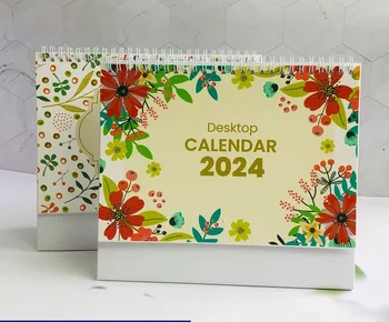 2024 Английски настолен календар в наличност творчески настолен календар-новият модел за минималистичного нов доставки планиране на календар офис бюро