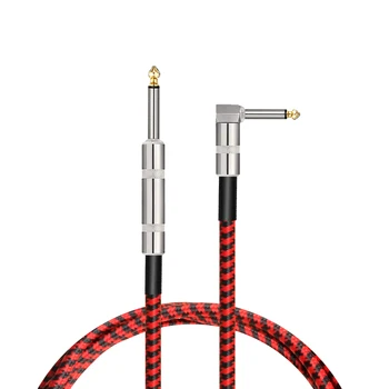 Аудио кабел AZOR 3meters Pro Сплетен Китара кабел 6,35 мм и е с Добро качество, с экранированным шумоподавляющим аудиокабелем Педала на Аксесоари за телена китара