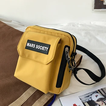 2021 Нови ежедневни чанти за носене през рамо с найлонови капак Женствена чанта през рамо за телефон Дамска чанта Bolsa Feminina Small