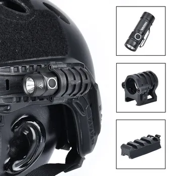 Лек Тактически шлем WADSN, бърз Фенерче, за да шлем, мини-оръжеен фенер за еърсофт оръжия, лов, зуум-прожектор, Стробоскоп, Лампа за сигурност за оцеляване