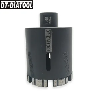DT-DIATOOL 1бр Резба с Диаметър 5/8-11 mm Диаметър 75 мм Диамантени Корони за сухо пробиване с лазерно Заварени Със странична защита За Пробиване на дупки