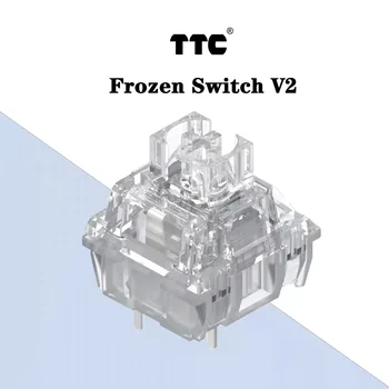 Механична клавиатура TTC Frozen Switch V2 Безшумни ключове 3 контакт Линейна 39gf RGB Прозрачна Потребителска детска клавиатура за геймъри