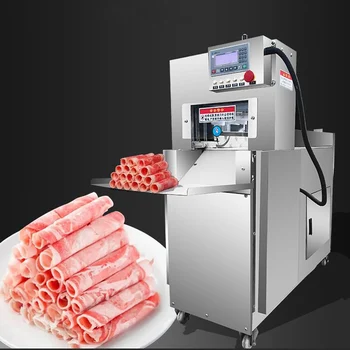 Машина за нарязване на крем от замразено месо с цифрово-програмно управление, електрическа машина за рязане на крем от говеждо месо с дебелина 0-50 мм