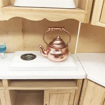 3шт Умален модел на чайника, Реколта мед бутилка за вода, украси за кухненски мебели, аксесоари с капак се отваря