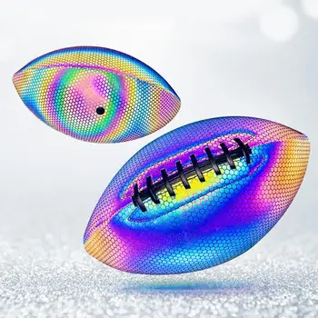 Отразяваща топка за ръгби Нажежен Отразяваща футболен Нажежен Тренировъчен топка за Американски футбол флуоресцентно Тренировъчен топка от изкуствена кожа