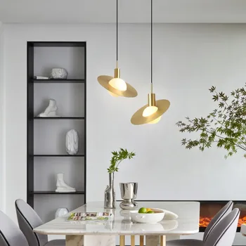 Скандинавски led нощни окачен лампа за спални, столова, ресторант, бар, кухня, модерен и креативен интериор подвесного лампа във формата на стъклена топка