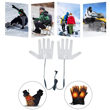 Жабка мат с USB топъл басейн, топли зимни ръкавици с 5 пръста, топло, Электронагревательная филм, отопление лист за ръкавици за ски, Лесна инсталация