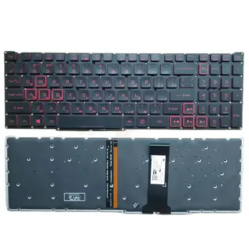 Новата Руска BG клавиатура за Acer Nitro 5 AN517-51 AN515-43 AN515-54 AN515-55 7 AN715-51 AN715-52 PH315-52 PH315-54 Без рамка Червен