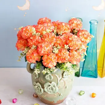 Направи си сам Декор на вази с хризантеми, Булчински букети, Аксесоари за сватбени партита, Изкуствени Цветя, Украса за дома си, Фалшиви цветя
