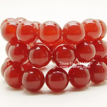 Червени кръгли мъниста от ахат, с диаметър 10 мм, топчета от полу-скъпоценни камъни AAA с дължина 16 см