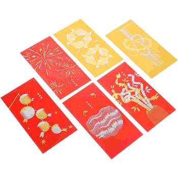 Червени пликове в Годината на Китайския дракон, коледен подарък, червен плик джоб, Пролетен фестивал, преносими чанти Лъки Money