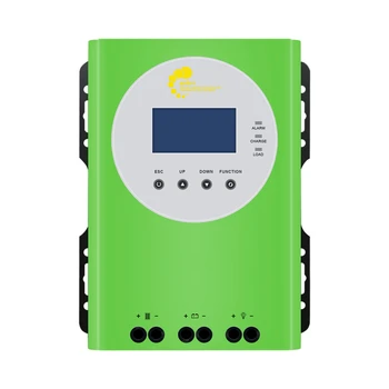 LCD дисплей Mppt Слънчев контролер Фотоэлектрическая Соларен панел кабел за зареждане преобразувател 12V 24V 36V 48V Автоматичен Универсален зелен 40A 60A