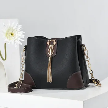 Малка чанта с голям капацитет за жени 2023 модни нишевая популярна в Интернет bag-чанта, универсална чанта през рамо с пискюли