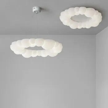 Полилей Nordic Cloud, модерен през цялата окачена лампа bubble за спални, хол, магазин, офис, интериор на детската стая, дизайнерски лампи