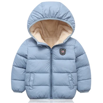 2021 Детски зимни топло яке с качулка с дълги ръкави за по-малките момчета и момичета, връхни дрехи, пуховик, нови дрехи