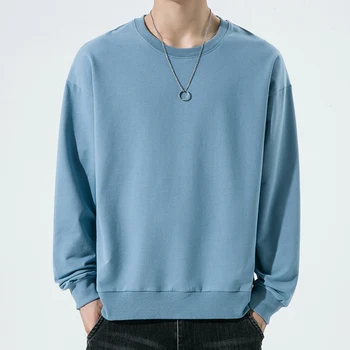 2023 Качулки однотонная Hoody Мъжки Бял пуловер Градинска ежедневна мода Мъжка тениска в корейски стил Харадзюку Оверсайз