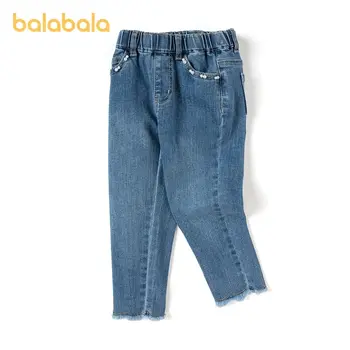 Balabala/ Нови Пролетно-Есенните Модни Детски Дънкови Панталони за малки момичета