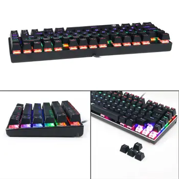 Ръчна детска клавиатура 81 клавиш на клавиатурата, компютърни офис с rainbow led подсветка