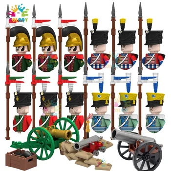 Детски играчки Градивни елементи на линейната пехота на Наполеоновите войни, Френски уланы, мини фигурки, играчки за югетес, Коледни подаръци
