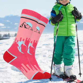 1 чифт ски чорапи, износоустойчиви Зимни чорапи за ски, сноуборд, кънки на лед, дишащи зимни чорапи