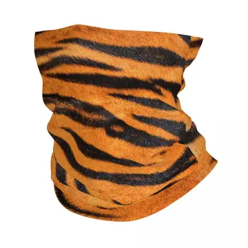 Кърпа с тигрова шарка кожи, гамаши, със защита от ултравиолетови лъчи, шал за лице, женски Мъжки шапки, балаклава-тръба