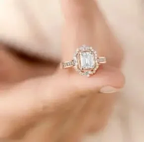 TGR09 пръстен от 18-каратово злато с покритие за жените, аксесоари за сватба и за годеж, бижута с кубическим цирконием.