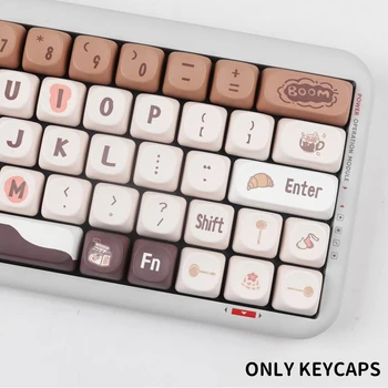 USLION 136 Клавиши на Шоколадова Тема MOA Profile Keycaps Сублимация на Коса PBT Персонализирани Капачки за бутони за Геймърска Механична Клавиатура GMK67