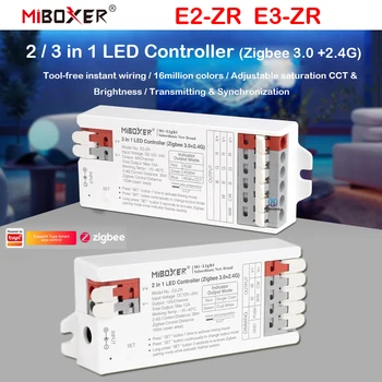 Miboxer E2-ZR E3-ZR 2 3 в 1 led Контролер Zigbee 3.0 + 2.4 G Одноцветный/Double white/RGB/RGBW/RGB + CCT Led Лента с Димер лампи
