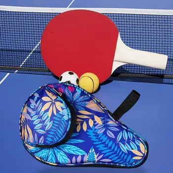 Чанта за тенис на маса, колоритен калъф за ракета за тенис на маса, еластична, чанта за спортни контейнери със спортен топката.