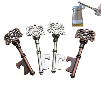 Нов преносим метален ключ в ретро стил, пръстен за отваряне на бирени бутилки, бар окачване, ключодържател за сватбени партита, Отварачка за бутилки с цветен модел.