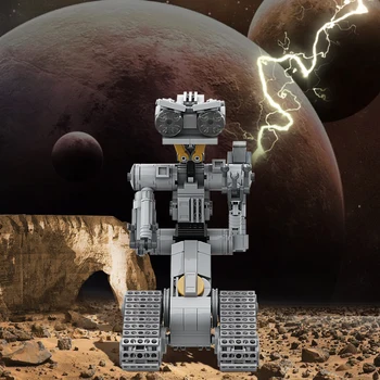 MOC Astroed Robots Johnnyed 5 Моделиране тухли с къси замыканиями, военен Емоционален робот-механик, градивен елемент, е детска играчка, подарък за рожден Ден