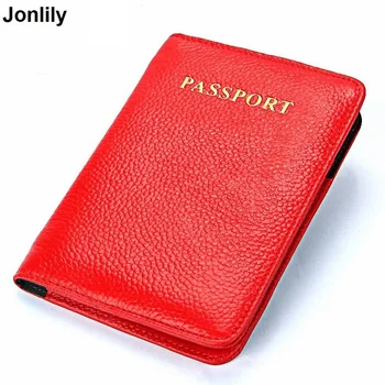 Модни притежателите на паспорти от естествена кожа, корици за паспорти от естествена кожа, RFID-корица за пътни документи, притежател на кредитна карта