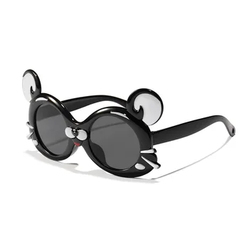 Летните слънчеви очила с защита от UV400 за деца, поляризирани очила с кръгла форма, в ретро стил за момчета и момичета