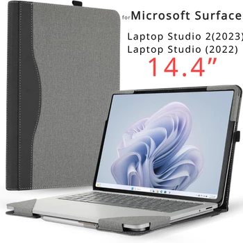 Калъф за Surface Laptop Studio 2 2023 14-инчов калъф за лаптоп Surface Laptop Студио със защитна обвивка от изкуствена кожа 14,4 инча