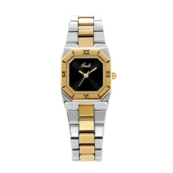 Дамски кварцови часовници, Луксозни Златни часовници, Площада на Часовника от неръждаема стомана, Orologio Vintage Reloj, Дамски ръчен часовник с диаманти и с римски цифри, Ниша ръчен часовник