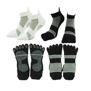 20 двойки Мъжки Памучни Чорапи За Бягане С Пет Пръста, За да се Раздадат на Краката, Мини Амортизационен Дебели Чорапи, Абсорбиращи Потта